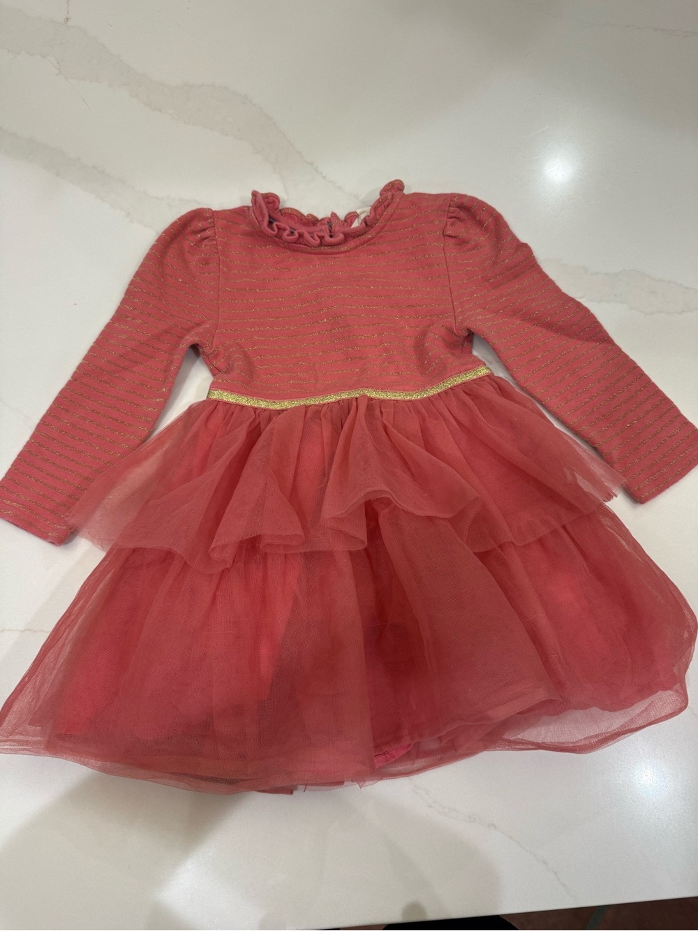 Mini Boden pink and gold tutu dress 2-3Y